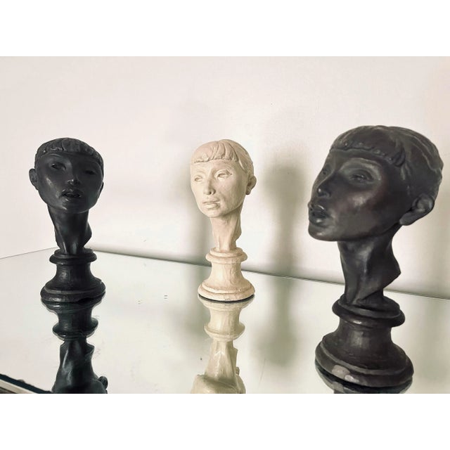 Mid-Century Fred Press clay bust sculptures. These are inspired from the Dega ballerina series. They are exquisite!...