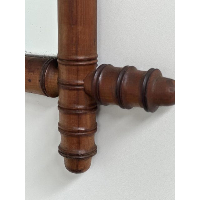 Width: 72 cm height: 97 cm a charming antique faux bamboo mirror crafted in france during the late 19th century,...