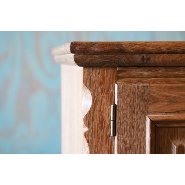 Mid-Century Modern 1960s Diminuitive Henning Kjaernulf Danish Quarter Sawn Oak Sideboard Cabinet Danish Modern, Attributed For Sale - Image 3 of 16