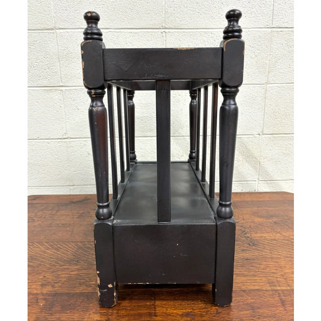 Vintage Canterbury Style Magazine Rack For Sale In Kansas City - Image 6 of 8