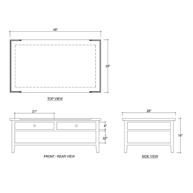 Wood Country Style Coffee Table in Architectural White For Sale - Image 7 of 7