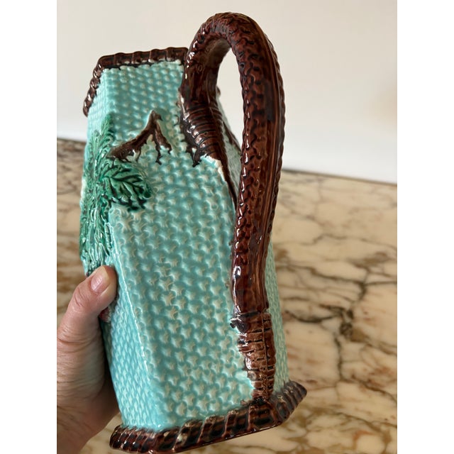 1880 English Majolica Hexagonal Pitcher For Sale - Image 12 of 12