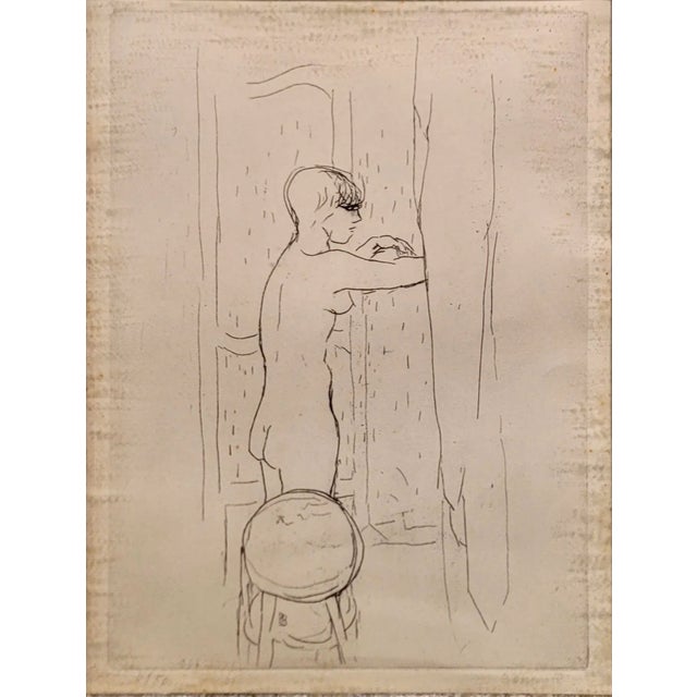 Art Deco Pierre Bonnard - Nude Woman in the Bathroom-Original 1920s Etching For Sale - Image 3 of 8