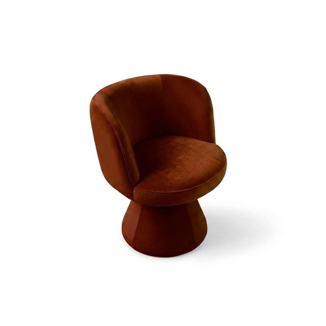 Not Yet Made - Made To Order Coraje Dining Chair in Brown Velvet from Moanne For Sale - Image 5 of 6