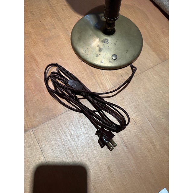 Metal Mid Century French Adnet Style Desk Lamp For Sale - Image 7 of 11