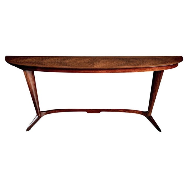 Vintage Console Table in Rosweood Veneer by Guglielmo Ulrich, Italy, 1940s For Sale - Image 13 of 13