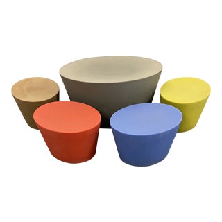 Knoll Maya Lin 1998 Child Plastic Stones 4 Seats and Table -A Set For Sale