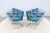 Metal MCM Ludwig Mies Van Der Rohe Brno Tubular Chairs Blue Fabric by Gordon, Set of 6 For Sale - Image 7 of 18