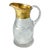 1960s Moser Cut Glass Water Pitcher With Gold Trim For Sale