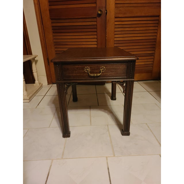 Vintage Chippendale Style Aston Court by Henredon Side Table For Sale - Image 13 of 13