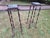 Brutalist Garden Columns in Wrought Iron and Veined Marble, Set of 2 For Sale - Image 14 of 16