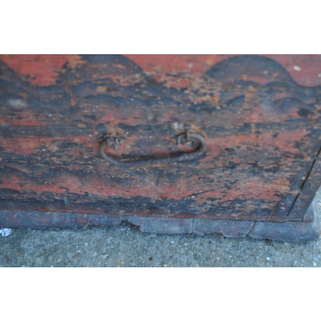 Wood Antique Hungarian Pine Blanket Chest For Sale - Image 7 of 9