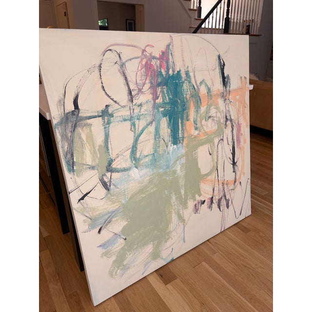 2020s Sarah Trundle, Contemporary Abstract Painting, "Late to the Party" For Sale - Image 5 of 6