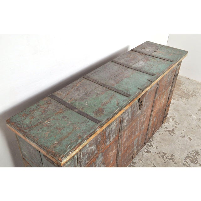 Large Indian Teak Chest, 1960s For Sale - Image 11 of 15