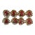 Vintage Boho Chic Americana Arts & Crafts Enameled Tole Turkey Napkin Ring - Set of 8, Thanksgiving For Sale