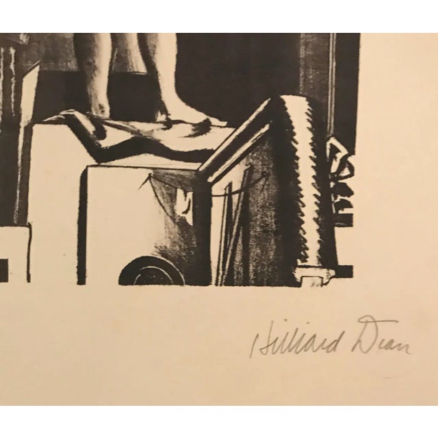 Figurative 1970s Hilliard Dean Standing Female Nude Lithograph For Sale - Image 3 of 6