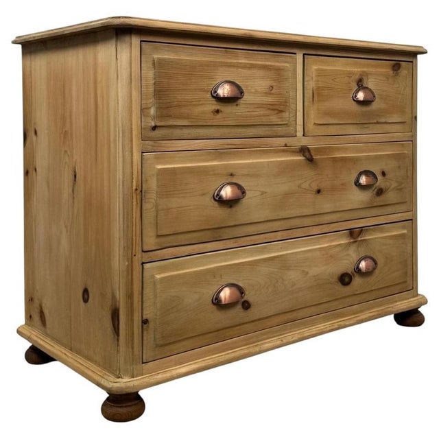 Mid-Century Pine Chest of Drawers For Sale - Image 3 of 12