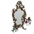 Rococo Early 20th Century Nb&iw Gilt Brass Art Nouveau Vanity Mirror With Prism Candelabra 20.5” For Sale - Image 3 of 18