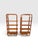 Striking pair of vintage tall bentwood étagères featuring beautifully rounded architectural frames and four tiers of open...