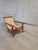 Vintage 1950s Dutch Colonial Teak Lounge Chair With Herringbone Caned Seat For Sale - Image 4 of 17