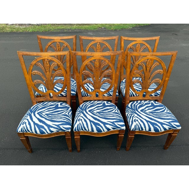 Beautiful Century Furniture “Norfolk” 60” Round Pedestal Dining Table with 6 Matching Chairs – Edinburgh Finish. Table is...