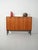 Swedish highboard from the 1960s–70s in teak and dark lacquered oak, three drawers, three doors, original label. Swedish-...