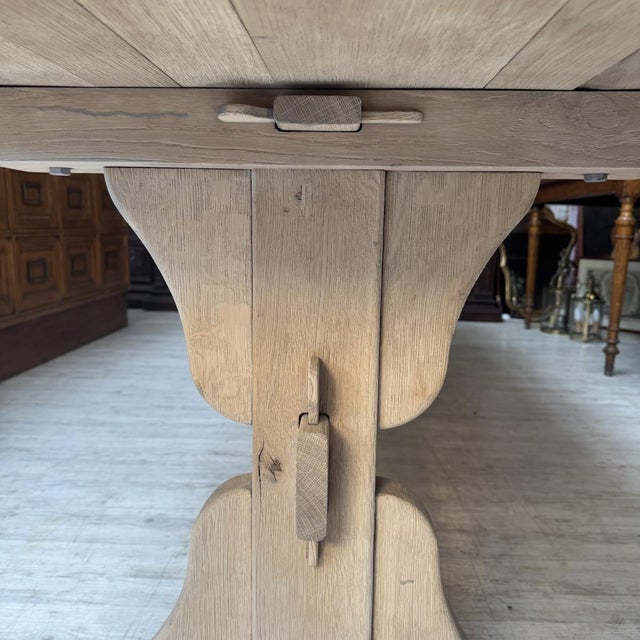 Solid oak monastery table, 3 meter raw wood table, Sanded farmhouse table, Organic Modern Dining Table, Wabi-Sabi...