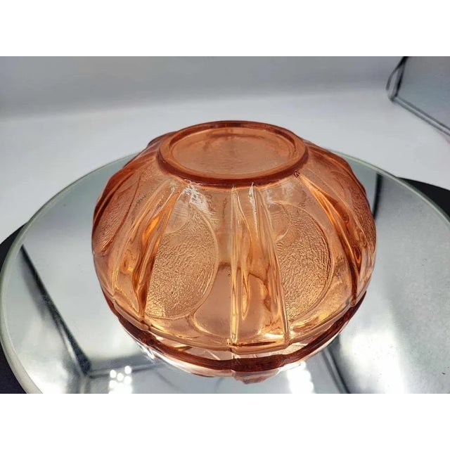 Art Deco Pink Glass Plate by Hortensja Glassworks, 1920s For Sale - Image 6 of 7