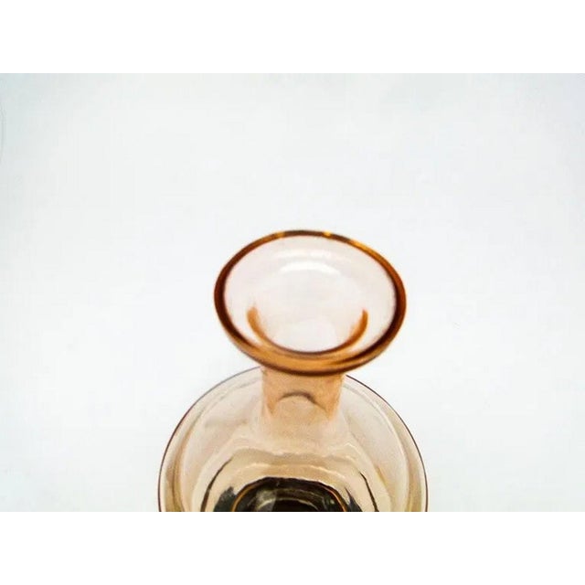 Vintage Art Deco Carafe from Hortensja Glassworks, Poland, 1950s For Sale - Image 6 of 9