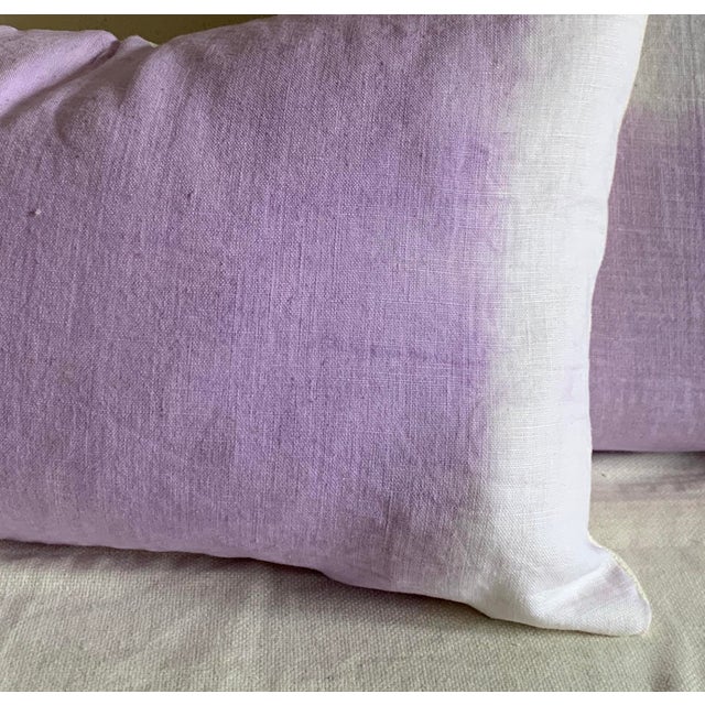 Hand made Details: Size: 16" x 22" Material: 100% Linen Back fabric; Linen Color: Lavender (Hand tie-dyed, natural...
