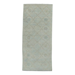 Turkish Oushak Runner Rug 2'10" x 10'4" #17822 For Sale