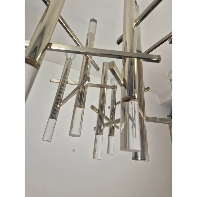 Chandelier by Gaetano Sciolari, 1970s For Sale - Image 17 of 18