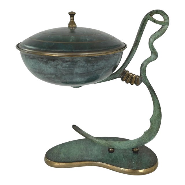 Mid Mod Brass Candy Dish Chairish