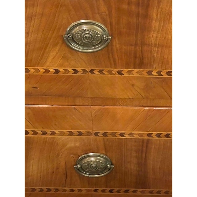 Biedermeier 19th C. Biedermeier Walnut Inlaid Commode For Sale - Image 3 of 12