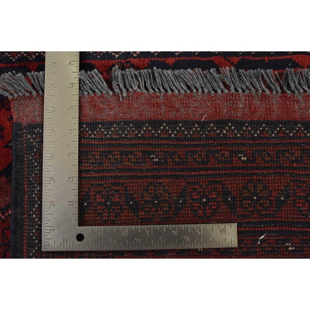 Turkmen Rug 6’9” X 9’8” Red Wool Tribal Hand-Knotted Oriental Carpet For Sale - Image 15 of 15