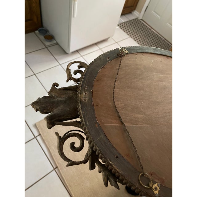 Antique 1830s Giltwood and Gilded Gesso Girandole Mirror For Sale - Image 6 of 7