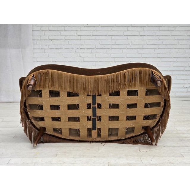 Danish 2-Seater Sofa in Green Furniture Velour, 1960s For Sale - Image 14 of 18