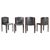 Chairs in Lacquered Wood and Skai by Joe Colombo for Pozzi, Italy, 1966, Set of 4 For Sale - Image 9 of 9