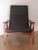 MCM Danish Modern Teak & Black Vinyl Reclining Lounge Chair For Sale - Image 4 of 18