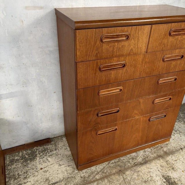 Brown Mid-Century Modern Teak Tallboy Chest of Drawers from Meredew, 1960s For Sale - Image 8 of 10