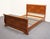 Collezione Europa Traditional Queen Size Sleigh Bed With Diamond Bookmatched Veneer - Cherry Finish For Sale - Image 4 of 8