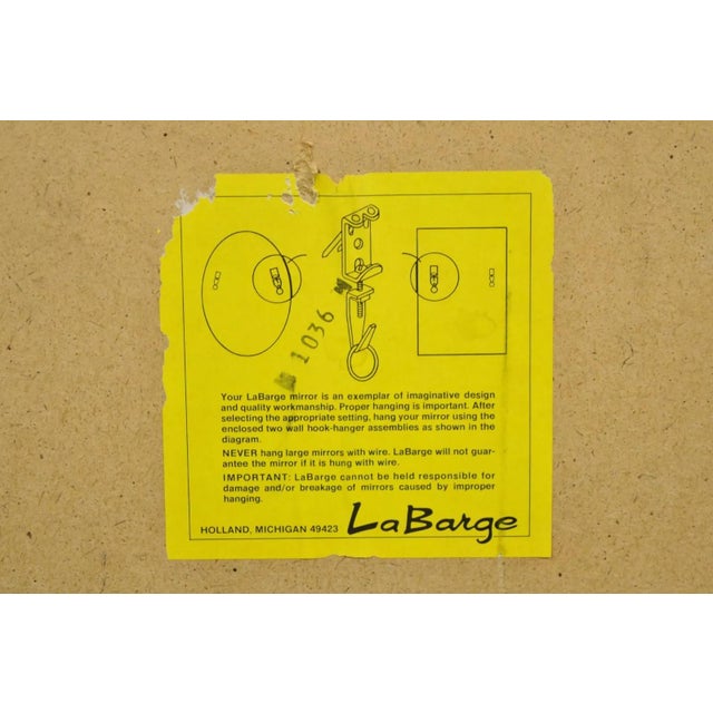 Vintage LaBarge Chinoiserie Floral Gold Gilt Decorated Rectangular Wall Mirror For Sale - Image 11 of 12