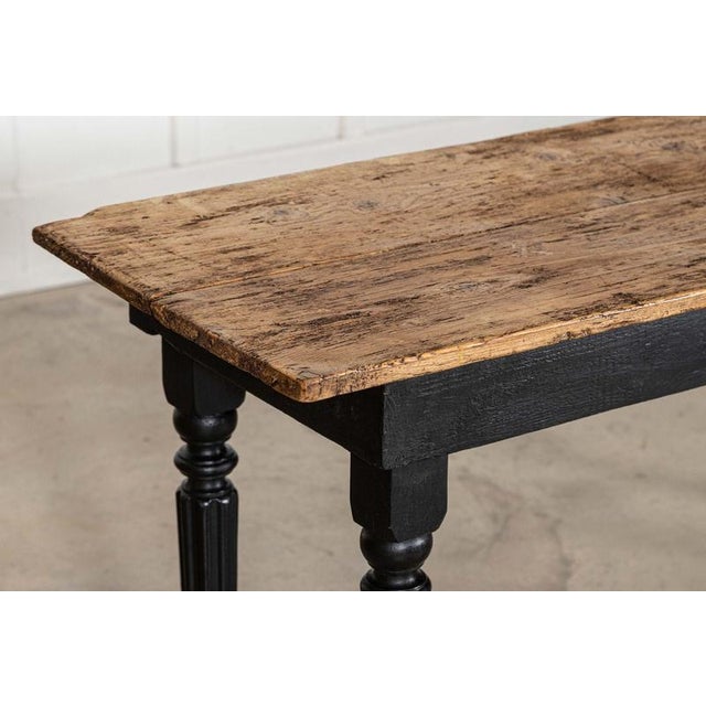Antique English Ebonised Pine Server Table, 1890 For Sale - Image 11 of 16
