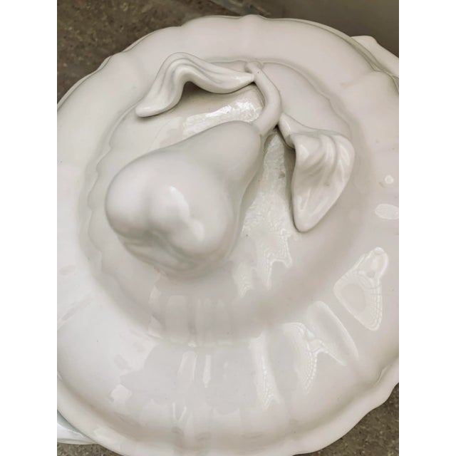 Late 20th Century Styled After Bordallo Pinheiro Portuguese Blanc De Chine Centerpiece Soup Tureen For Sale - Image 10 of 12