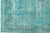 Textile Turquoise Antique Overdyed Persian Wool Rug With Medallion Motif For Sale - Image 7 of 10