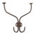 Vintage Steel Coat & Hat Wall Hook For Sale