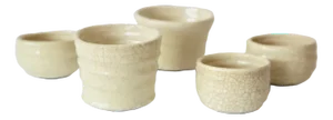 Ivory Ceramic Bowls, Set of 5