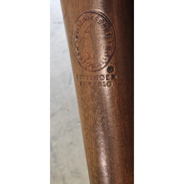 Late 20th Century Kittinger Colonial Williamsburg Mahogany Wing Chair Cw 104 Claw & Ball Feet For Sale - Image 12 of 13