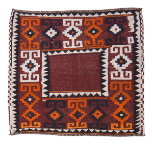 Vintage Afghan Tribal Hand Knotted Organic Wool Fine Weave Kilim,3'8"x4'1"