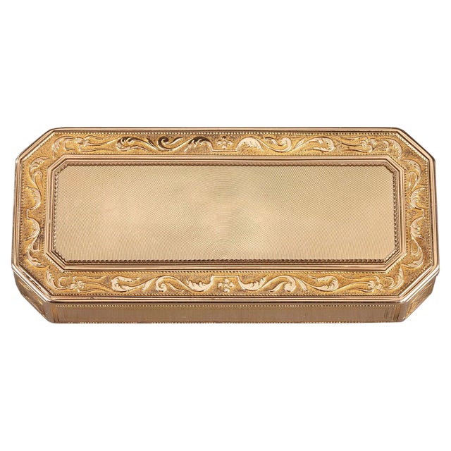 Gold Box with Cut Sides, 1790s For Sale